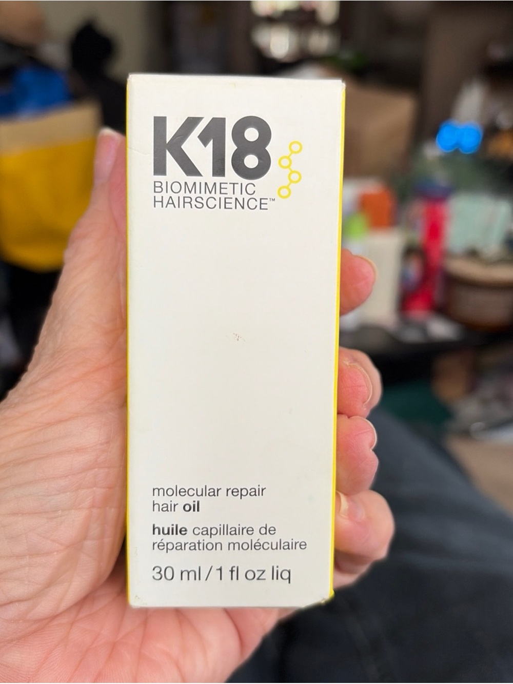 K18 Molecular Repair Hair Oil – White & Yellow 30ml. New!